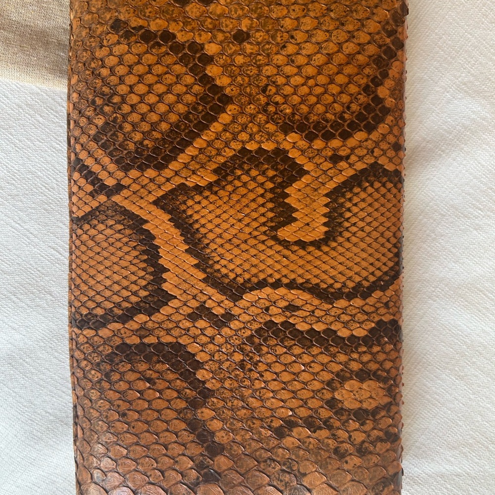Gucci Thiara Python Clutch With Tiger Head Embell… - image 4